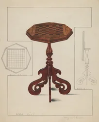 Tabuleiro de xadrez Tampo inclinado, c. 1936.