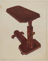Mesa de cabeceira inválida, c. 1936.