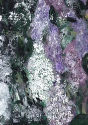 Pintura abstrata em tons de lilás