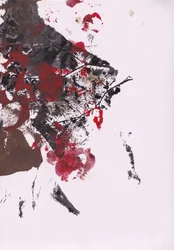 Salpico de tinta vermelha abstrato