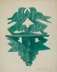 Prateleira para pássaros, c. 1940.