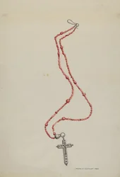 Contas de Coral e Crucifixo, c. 1937.
