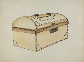 Caixa Coberta de Couro, c. 1937.
