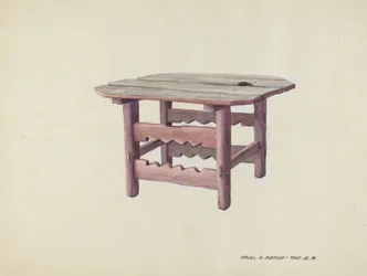 Mesa pequena, c. 1937.