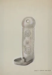 Tin Candle Sconce, c. 1937.