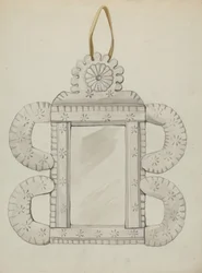 Moldura de Espelho de Lata, c. 1936.