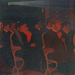 No Cinema, c.1915 (óleo sobre tela)