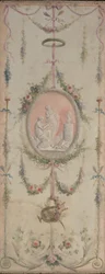 Painel decorativo um de um par, século XVIII.