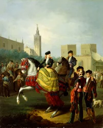 Figuras elegantes em Sevilha