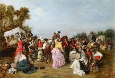 Na Peregrinação de Torrijos - Cabral Aguado-Bejarano, Manuel (1827-1891) - 1883 - Óleo sobre tela - 69x99 - Museo Carmen Thyssen, Málaga