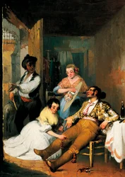 Mulheres que visitam um toureiro