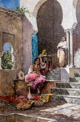 Les Belles du harem (óleo sobre painel)