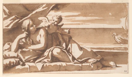 Estudo para uma pintura ao ar livre, Ariadne vendo a aproximação do navio de Baco