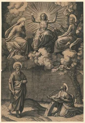 Jesus Cristo, a Virgem e São João Batista com Santos Paulo e Catarina