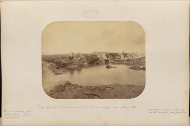 Vista de huma excavaçaō feita no recife na Barreta