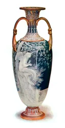 A sirene, vaso de Minton por Marc-Louis-Emmanuel Solon, 1904.