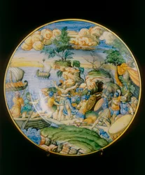 A violação de Helena, prato atribuído a Marcantonio Raimondi conservado no Museo Nazionale del Bargello, Florença