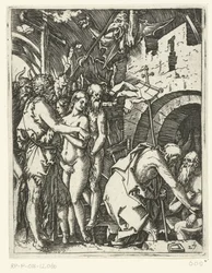 Cristo deixa o inferno e liberta patriarcas e profetas e outros Paixão de Cristo (título da série)