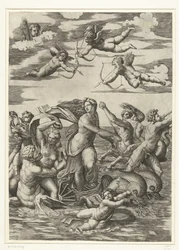 Triunfo da Galatea com tritões e nereídeos e putti