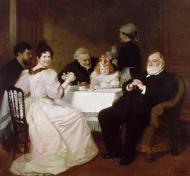 Reunião de família na casa de Madame Adolphe Brisson