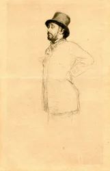Edgar Degas de chapéu.