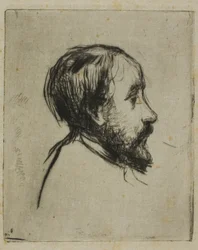 Retrato de perfil de Degas