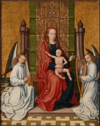 A Virgem e o menino entronizados, entre 1550 e 1560.