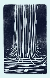 Cascata, 2014 (linóleo sobre papel)