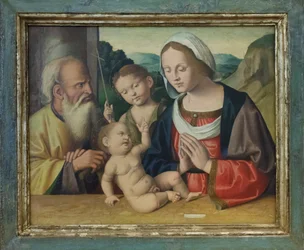 Sagrada Família com São João Batista, c.1525-39 (óleo sobre painel)