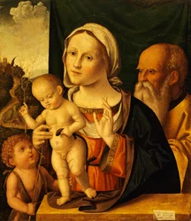 Santa conversa, por Marco Palmezzano (ca 1459-1539), 52x61 cm