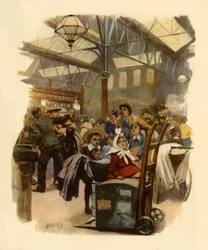 "Cannon Street Station, c. 1900", 1945.  