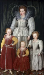 Retrato de Ana, Lady Pope (1561-1625) com os seus filhos