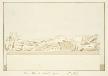 Effigy of Abbot Newland, na Catedral de Bristol (lápis e aguarela sobre papel)