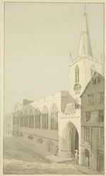 Lado Norte da Igreja de São João (lápis e aguarela sobre papel)
