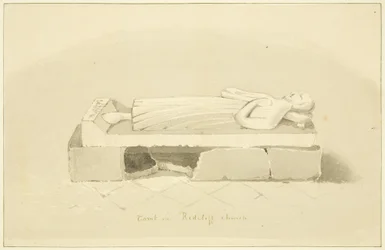Túmulo de Sir John Lamyngton em St Mary Redcliffe (lápis e aguarela sobre papel)