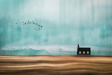 Paisagem de igreja de sonho
