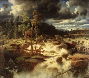 Sueco: Cascata em Småland
 Cascata em Småland