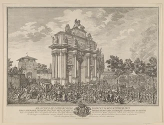 esporte de honra de Frantz Stephan, na entrada em Florença 1739