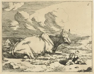 Vaca em perfil
Vacas e touros (título da série)