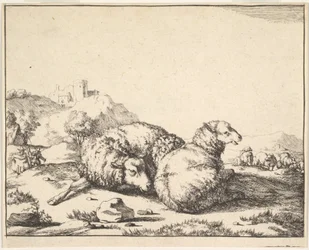 Ovelhas, de um conjunto de 16 pratos, 1664.