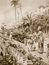 Os Jardins Suspensos da Babilónia, ilustração de «Hutchinson