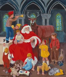 O Pai Natal na véspera de Natal