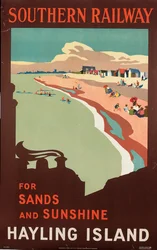 Hayling Island, cartaz anunciando Southern Railway