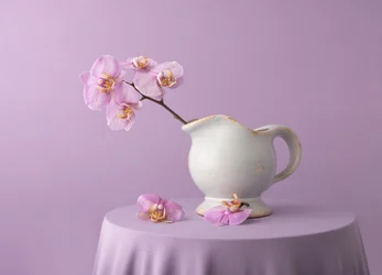 Orquídeas elegantes em tons de lavanda