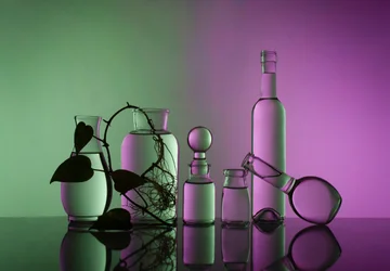 Botânica do Vidro Verde e Roxo
