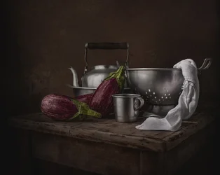 Natureza morta na cozinha da Moody