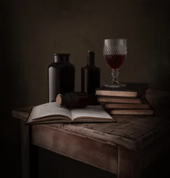 Mesa de estudo de estilo antigo