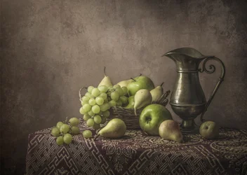 Natureza morta com frutas vintage