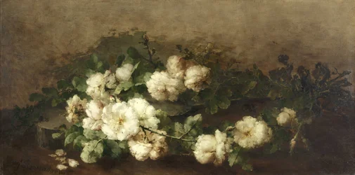 Natureza morta com guitarra e rosas
