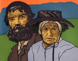 Casal de camponeses antigos do Valais (Suíça)